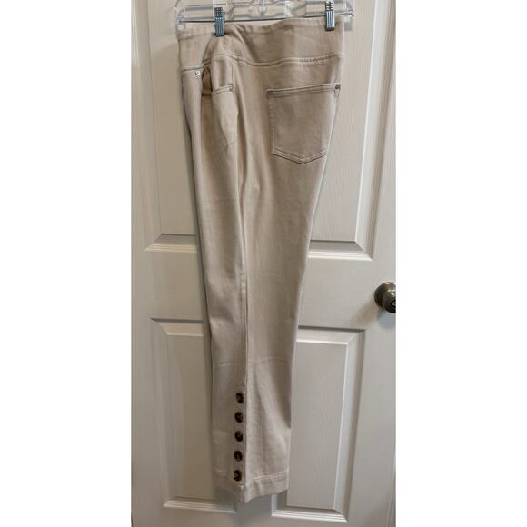 Belle By Kim Gravel 18W Flexibelle Flare Jean Horn Buttons Pullon 5 Pocket - Picture 1 of 15